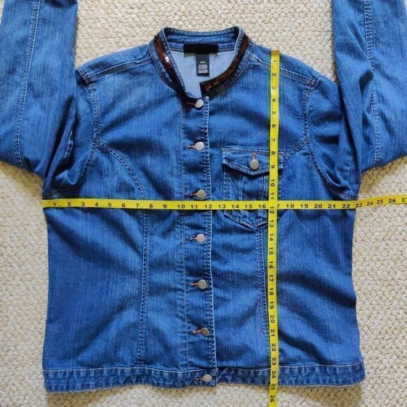 Venezia sequins embellished denim jacket sz 14/16 - Picture 2 of 8